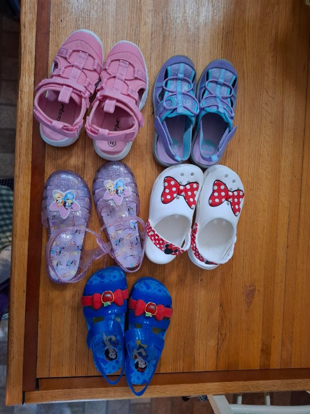 Size 11 Toddler Five Pairs of Sandals Shoes